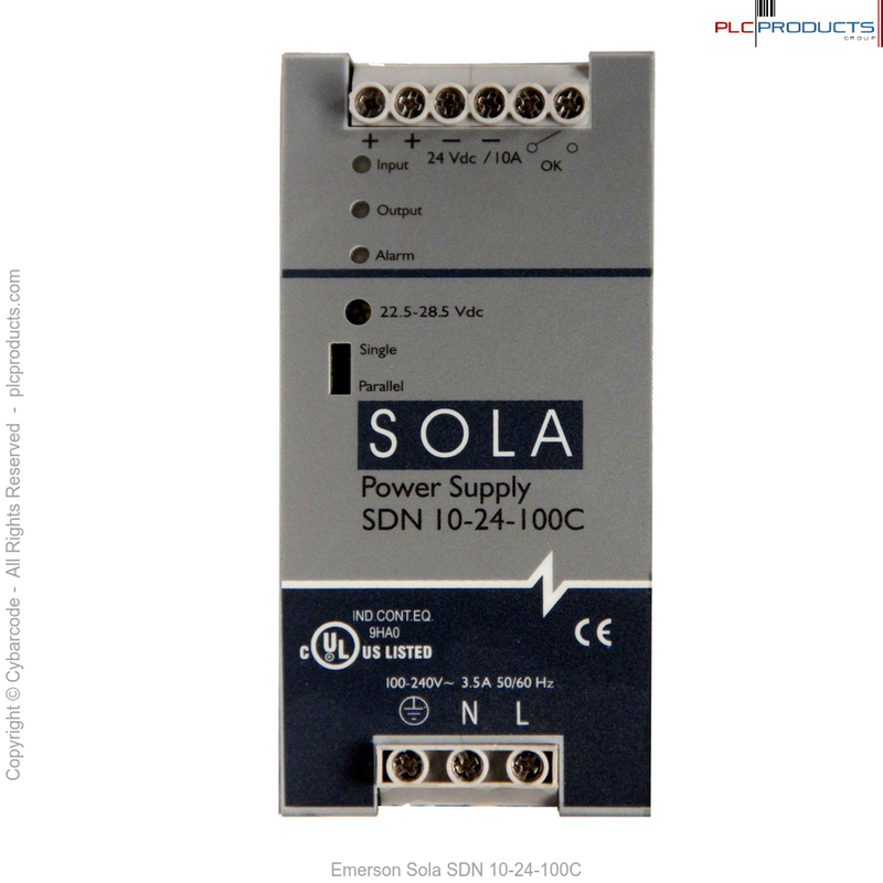 used SDN C Series DIN rail mount Details about   Emerson Sola SDN 5-24-100C Power Supply 